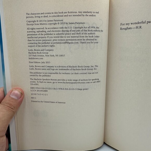 James Patterson Second Honeymoon First Edition Hardcover 2013 Mystery Thriller - Picture 3 of 3